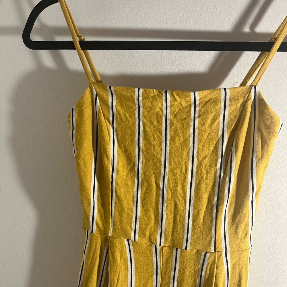 Bershka Yellow Striped Jumpsuit - Picture 6 of 6